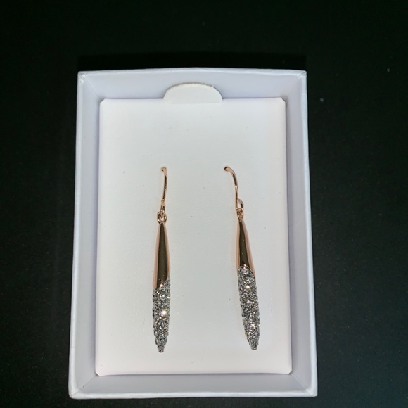 Buckley London - Edgware Pave Drop Earrings Rose - Picture 4 of 6